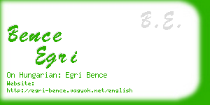bence egri business card